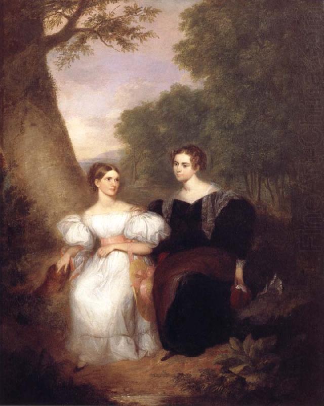 Portrait of the Artist-s Wife and her sister, Asher Brown Durand